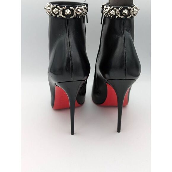 Christian Louboutin Booty Chain 100 Calf Leather Ankle EU 38.5 - Picture 5 of 10